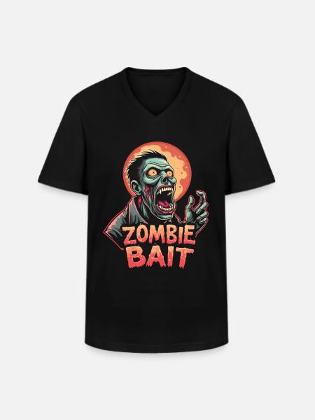 Halloween Zombie Design - Men's V-Neck T-Shirt - black