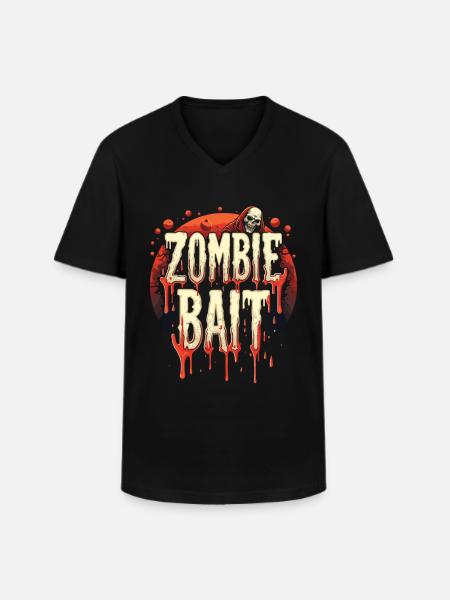 Conception de zombie d’Halloween - T-shirt col V Homme - noir
