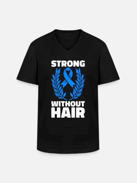 Alopecia Areata Bewusstsein Haarausfall - Männer-T-Shirt mit V-Ausschnitt - Schwarz