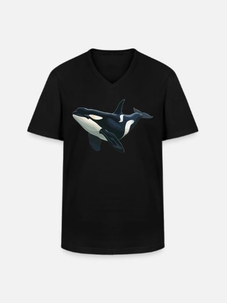 Orcas Orca - Men's V-Neck T-Shirt - black