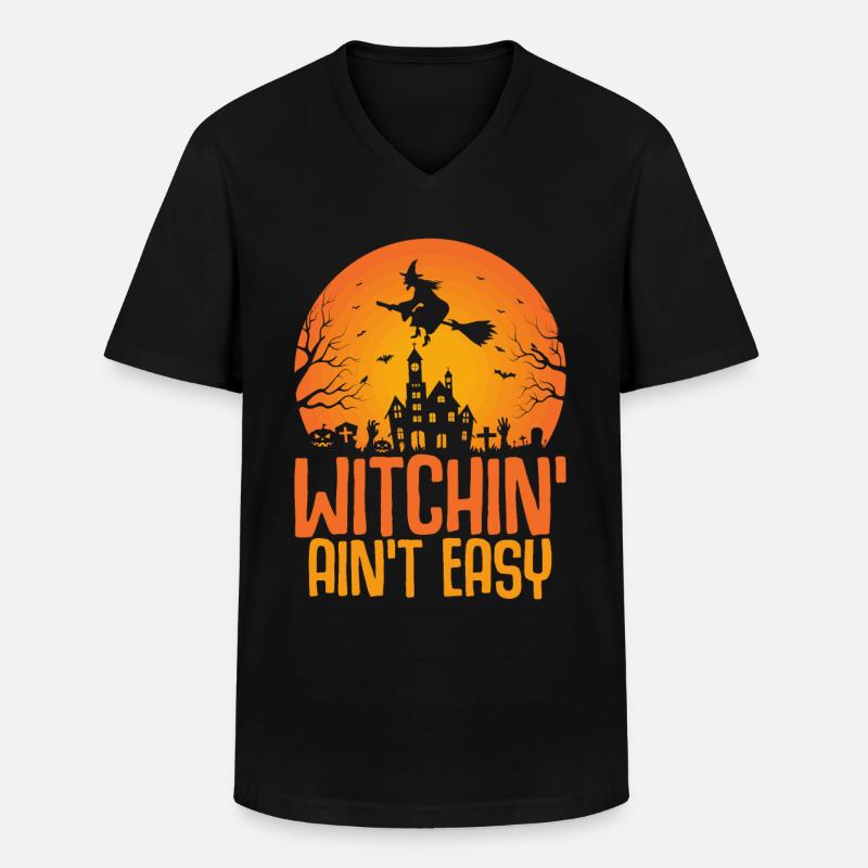 Halloween Kostüm - Männer-T-Shirt mit V-Ausschnitt - Schwarz