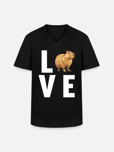 Capybaras Capybara - Men's V-Neck T-Shirt - black