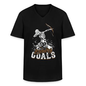 Bogenschießen Bogenschütze Archery Goals - Männer-T-Shirt mit V-Ausschnitt - Schwarz - Vorne - AI Model Male 178 dark (178cm)