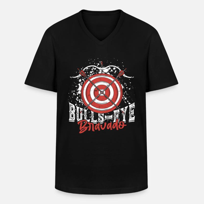 Bogenschießen Bogenschütze - Männer-T-Shirt mit V-Ausschnitt - Schwarz