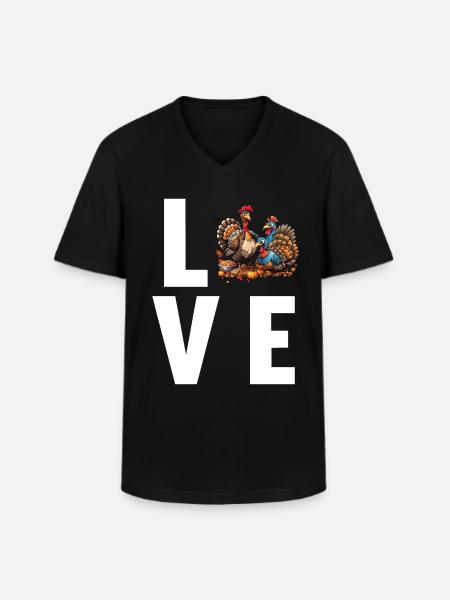 Turkey Turkeys Turkey - Men's V-Neck T-Shirt - black