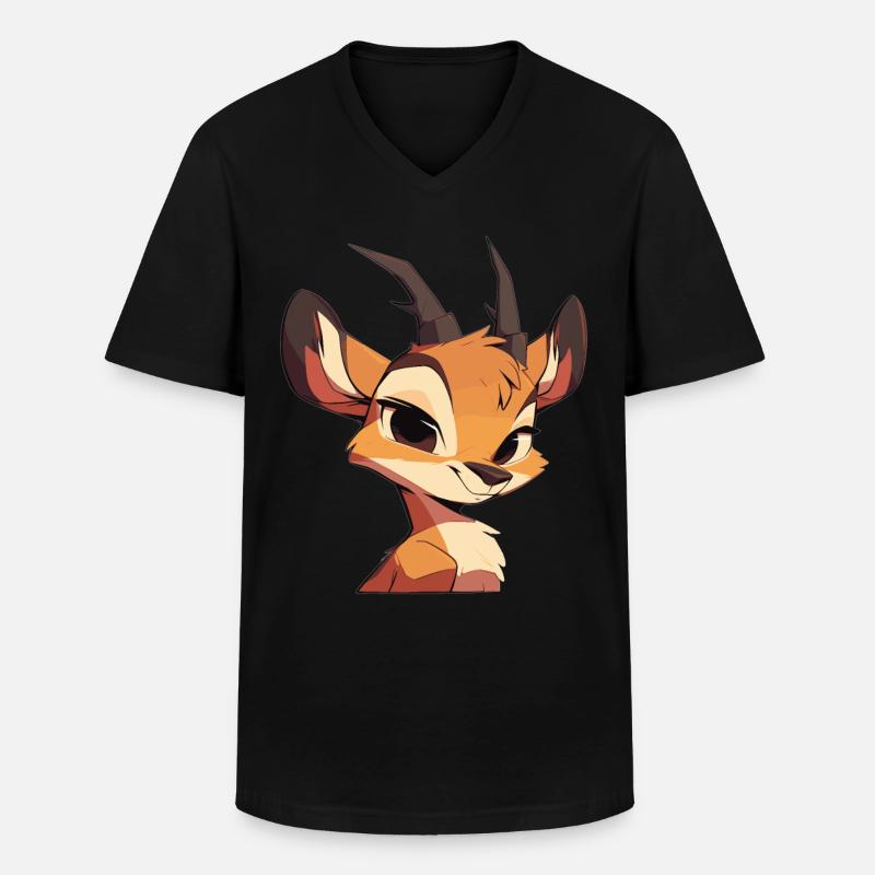 Antelope Antilopen Antilope - Männer-T-Shirt mit V-Ausschnitt - Schwarz