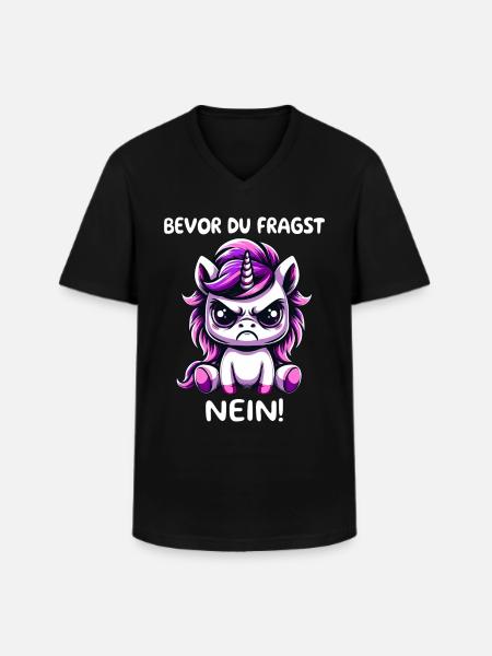 Before you ask: No - Men's V-Neck T-Shirt - black