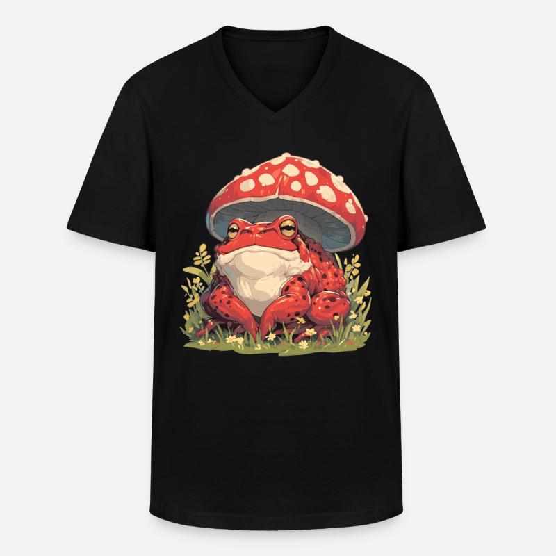 Toad Kröten Kröte - Männer-T-Shirt mit V-Ausschnitt - Schwarz