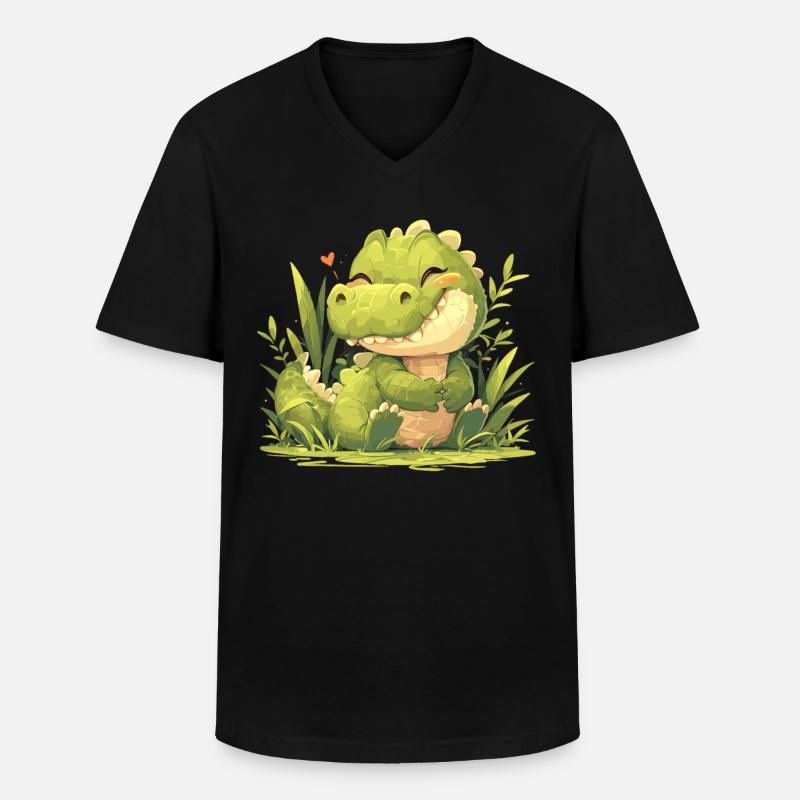 Alligatoren Alligator - Männer-T-Shirt mit V-Ausschnitt - Schwarz