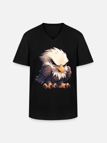 Bald Eagle Weißkopfseeadler - Men's V-Neck T-Shirt - black