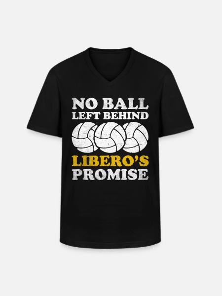 Volleyball Libero - Men's V-Neck T-Shirt - black