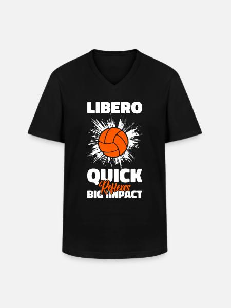 Volleyball Libero - Men's V-Neck T-Shirt - black