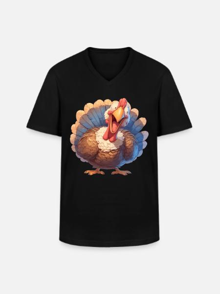 Turkey Turkeys Turkey - Men's V-Neck T-Shirt - black