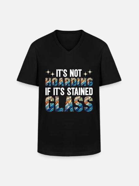 Vitrail artiste Vitrail Art - T-shirt col V Homme - noir