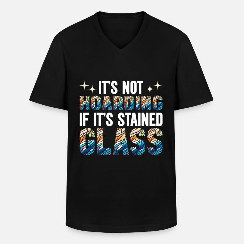 Buntglaskünstler Buntglaskunst - Männer-T-Shirt mit V-Ausschnitt - Schwarz