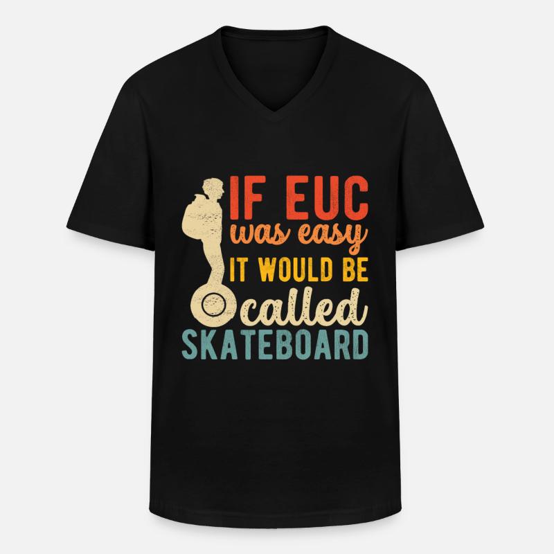EUC Monowheel - Männer-T-Shirt mit V-Ausschnitt - Schwarz