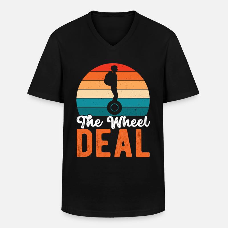 EUC Monowheel - Men's V-Neck T-Shirt - black
