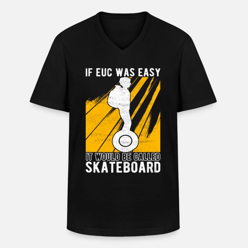EUC Monowheel - Männer-T-Shirt mit V-Ausschnitt - Schwarz
