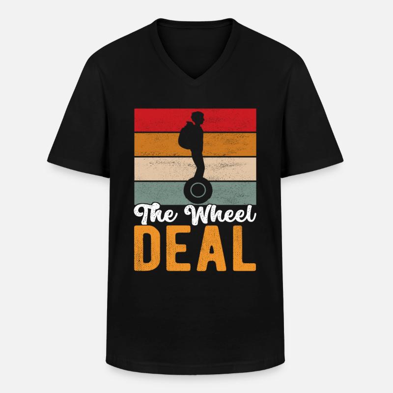 EUC Monowheel - Men's V-Neck T-Shirt - black