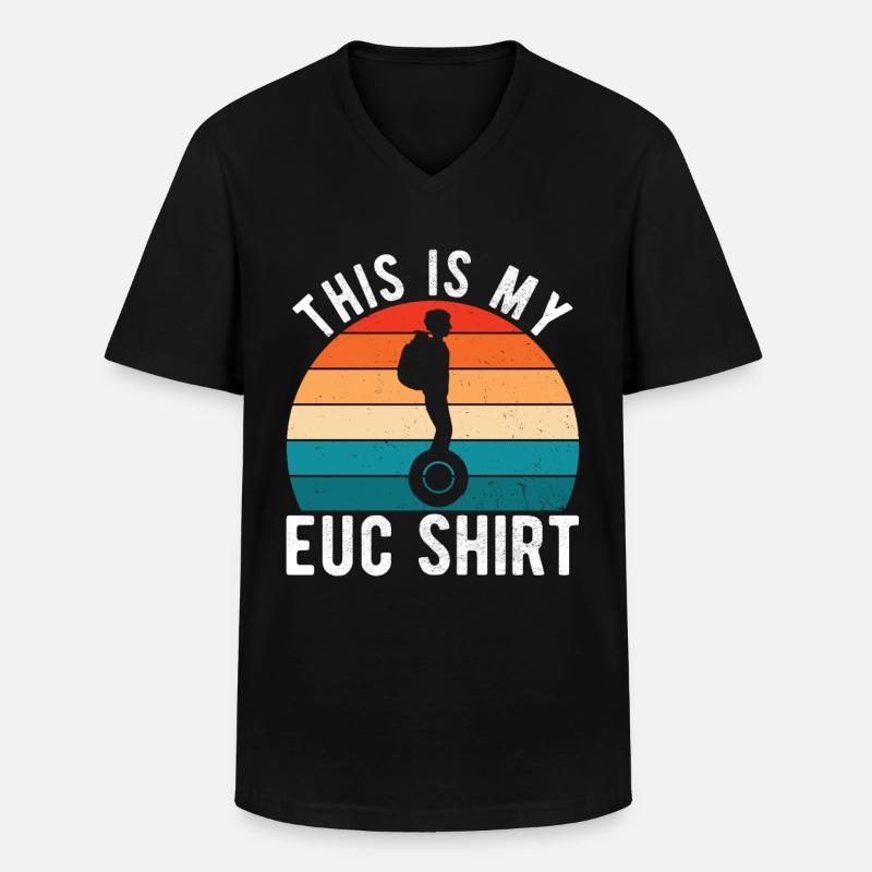 EUC Monowheel - Männer-T-Shirt mit V-Ausschnitt - Schwarz