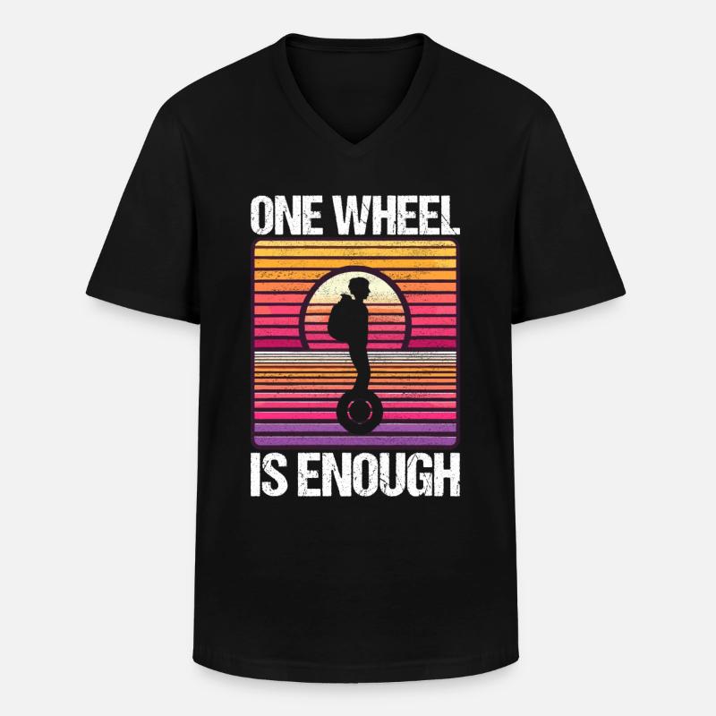 EUC Monowheel - Männer-T-Shirt mit V-Ausschnitt - Schwarz