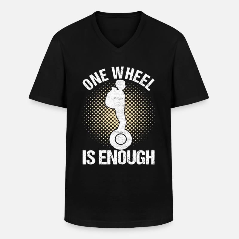 EUC Monowheel - Männer-T-Shirt mit V-Ausschnitt - Schwarz