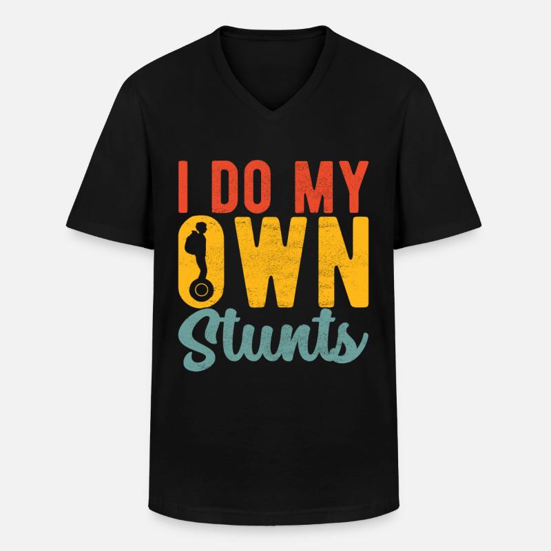 EUC Monowheel - Männer-T-Shirt mit V-Ausschnitt - Schwarz