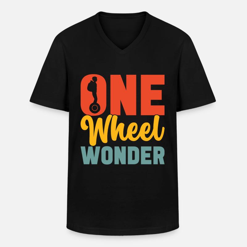 EUC Monowheel - Männer-T-Shirt mit V-Ausschnitt - Schwarz