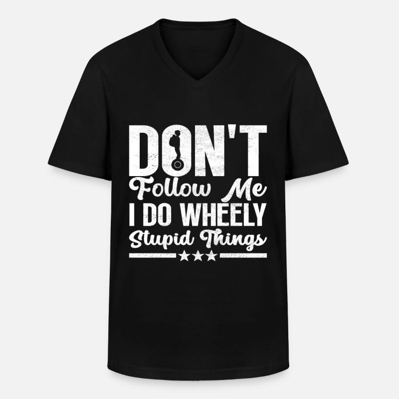 EUC Monowheel - Männer-T-Shirt mit V-Ausschnitt - Schwarz