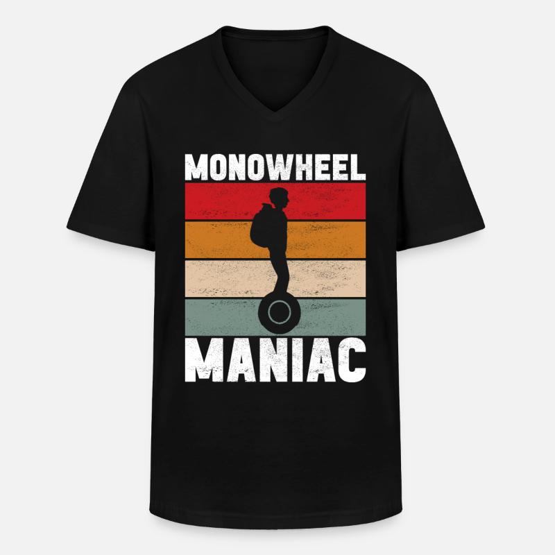 EUC Monowheel - Männer-T-Shirt mit V-Ausschnitt - Schwarz