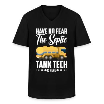 Klärgrubentechniker Kanalsystem Installateur - Männer-T-Shirt mit V-Ausschnitt - Schwarz - Vorne - AI Model Male 178 dark (178cm)