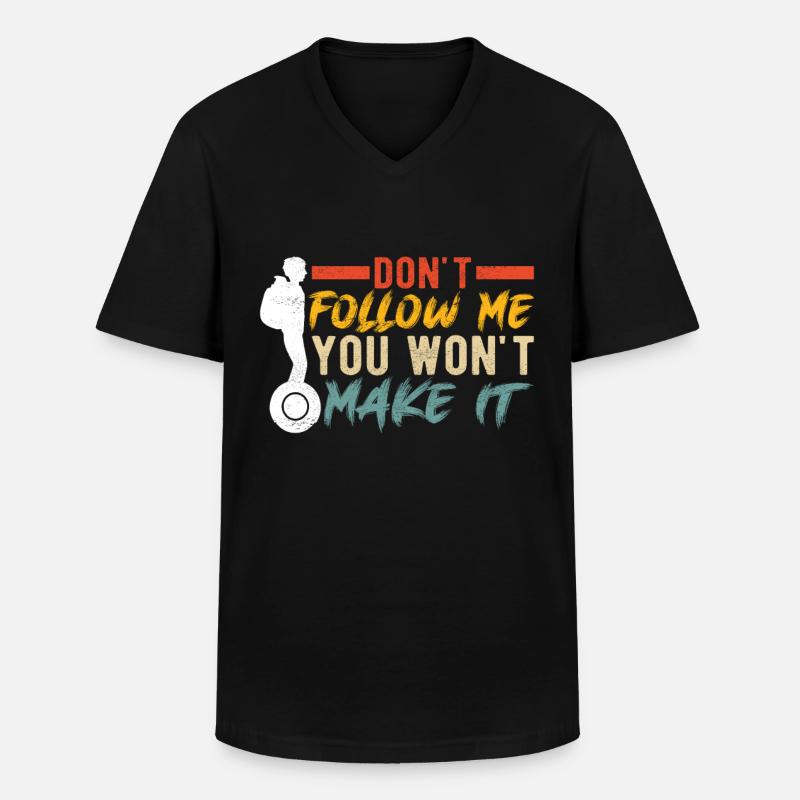 EUC Monowheel - Männer-T-Shirt mit V-Ausschnitt - Schwarz