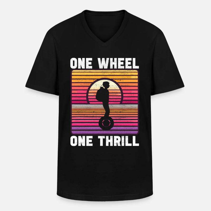 EUC Monowheel - Männer-T-Shirt mit V-Ausschnitt - Schwarz