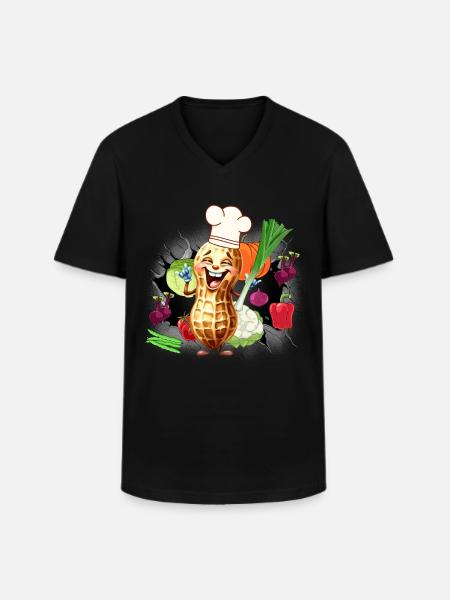Cook Cooks Vegetables Kitchen - Men's V-Neck T-Shirt - black