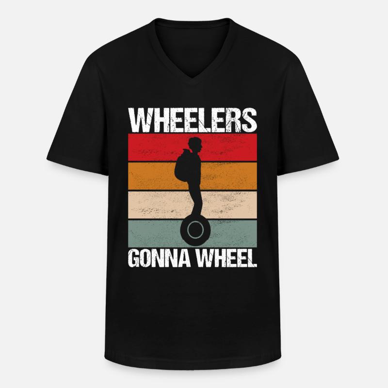 EUC Monowheel - Männer-T-Shirt mit V-Ausschnitt - Schwarz