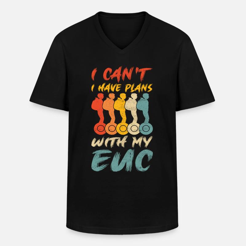 EUC Monowheel - Männer-T-Shirt mit V-Ausschnitt - Schwarz
