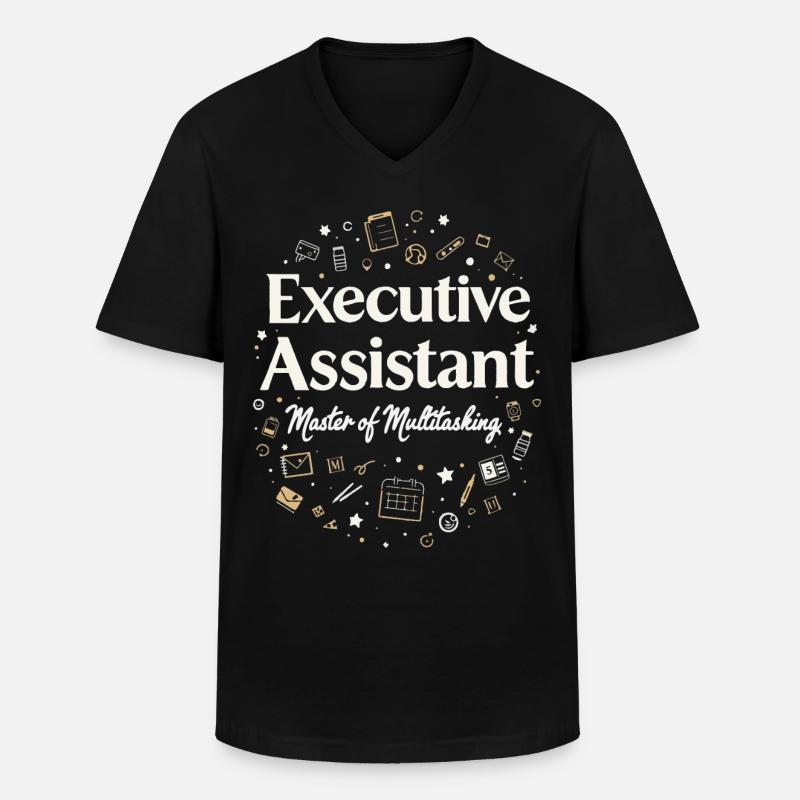 Assistent der Geschäftsführung Multitasking Expert - Männer-T-Shirt mit V-Ausschnitt - Schwarz