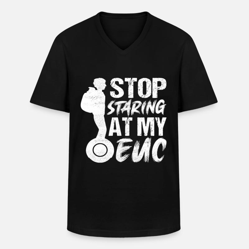 EUC Monowheel - Männer-T-Shirt mit V-Ausschnitt - Schwarz