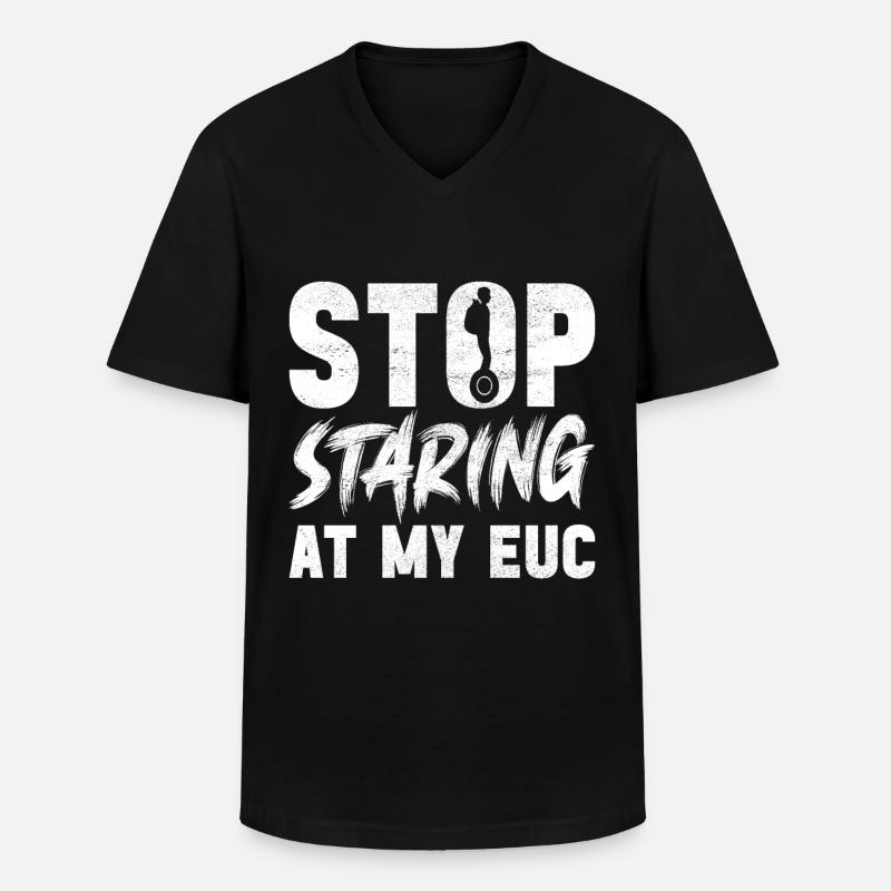 EUC Monowheel - Männer-T-Shirt mit V-Ausschnitt - Schwarz