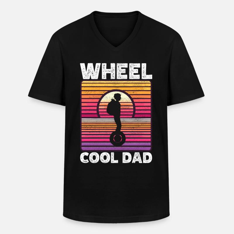 EUC Monowheel - Männer-T-Shirt mit V-Ausschnitt - Schwarz
