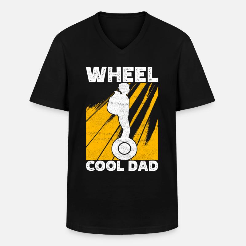 EUC Monowheel - Männer-T-Shirt mit V-Ausschnitt - Schwarz