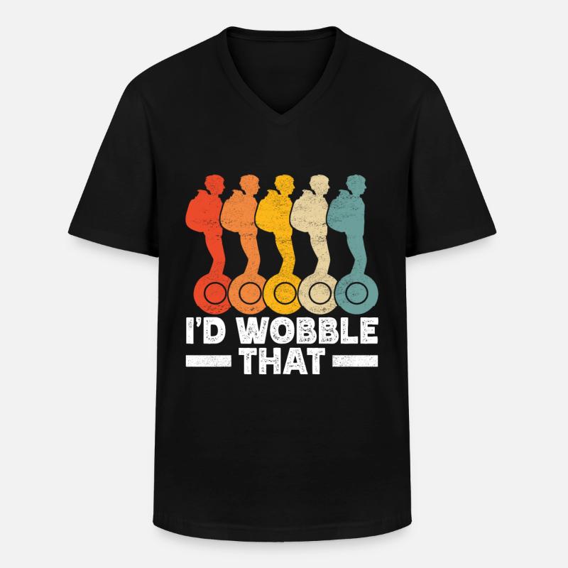 EUC Monowheel - Männer-T-Shirt mit V-Ausschnitt - Schwarz