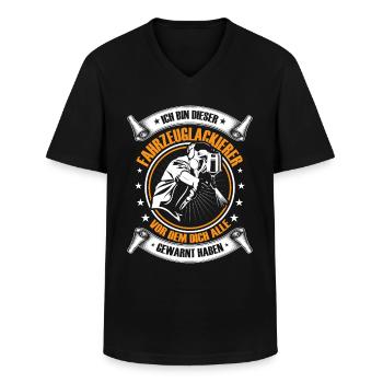 Fahrzeuglackierer Ich bin dieser Lackierer - Männer-T-Shirt mit V-Ausschnitt - Schwarz - Vorne - AI Model Male 178 dark (178cm)