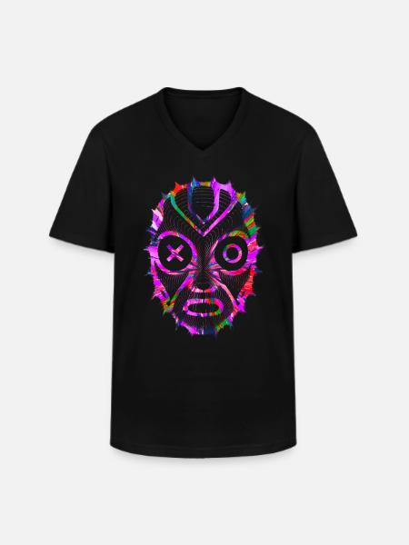 techno gåva rave festival fest musik tekk edm - T-shirt med V-ringning herr - svart