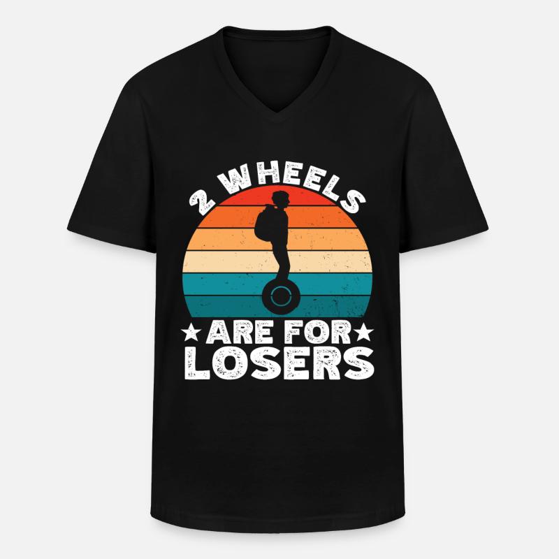 EUC Monowheel - Männer-T-Shirt mit V-Ausschnitt - Schwarz