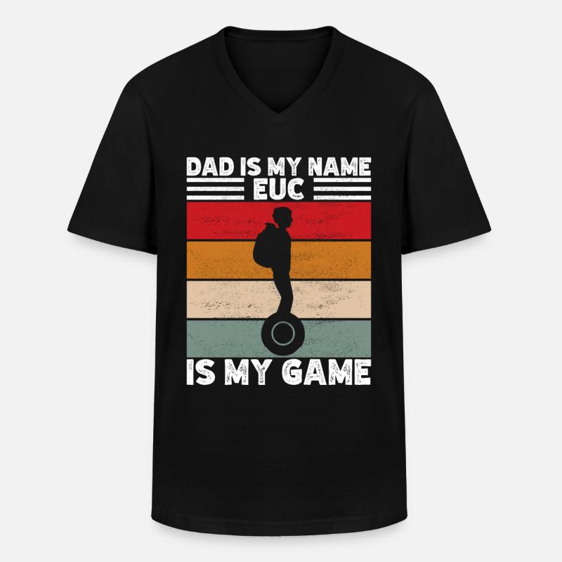 EUC Monoroue - T-shirt col V Homme - noir