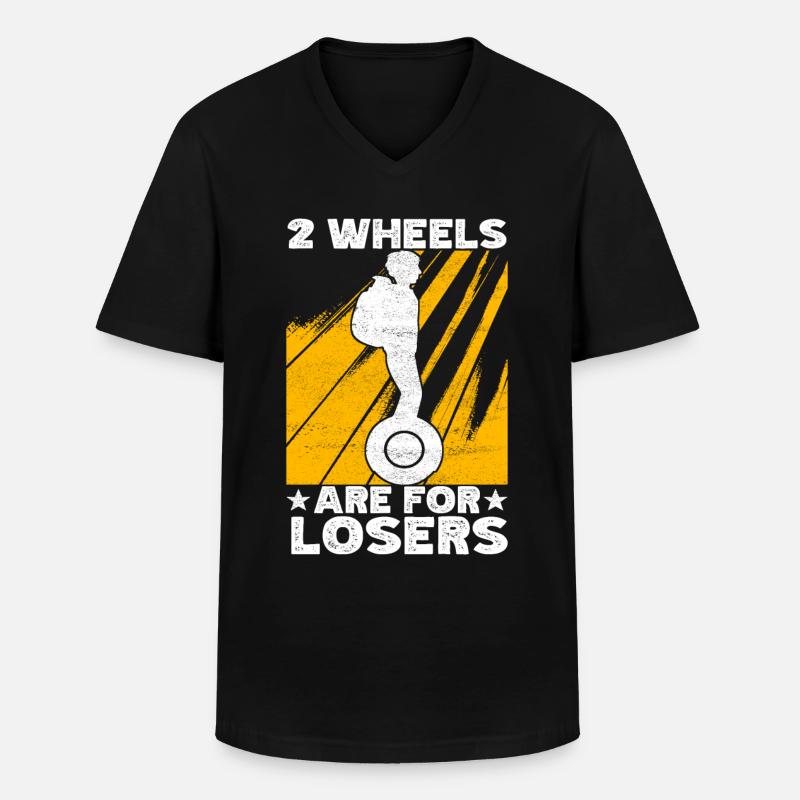 EUC Monowheel - Männer-T-Shirt mit V-Ausschnitt - Schwarz