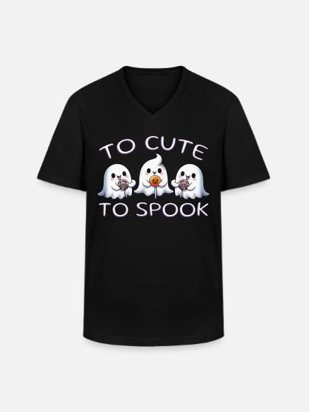 Trop mignon pour effrayer - T-shirt col V Homme - noir