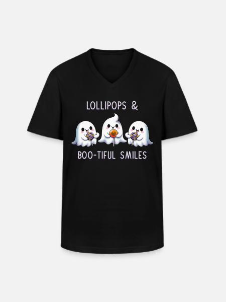 Lollipop & Bootiful Smiles - Men's V-Neck T-Shirt - black