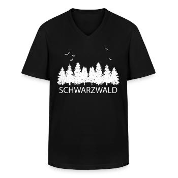 Retro Schwarzwald - Männer-T-Shirt mit V-Ausschnitt - Schwarz - Vorne - AI Model Male 178 dark (178cm)